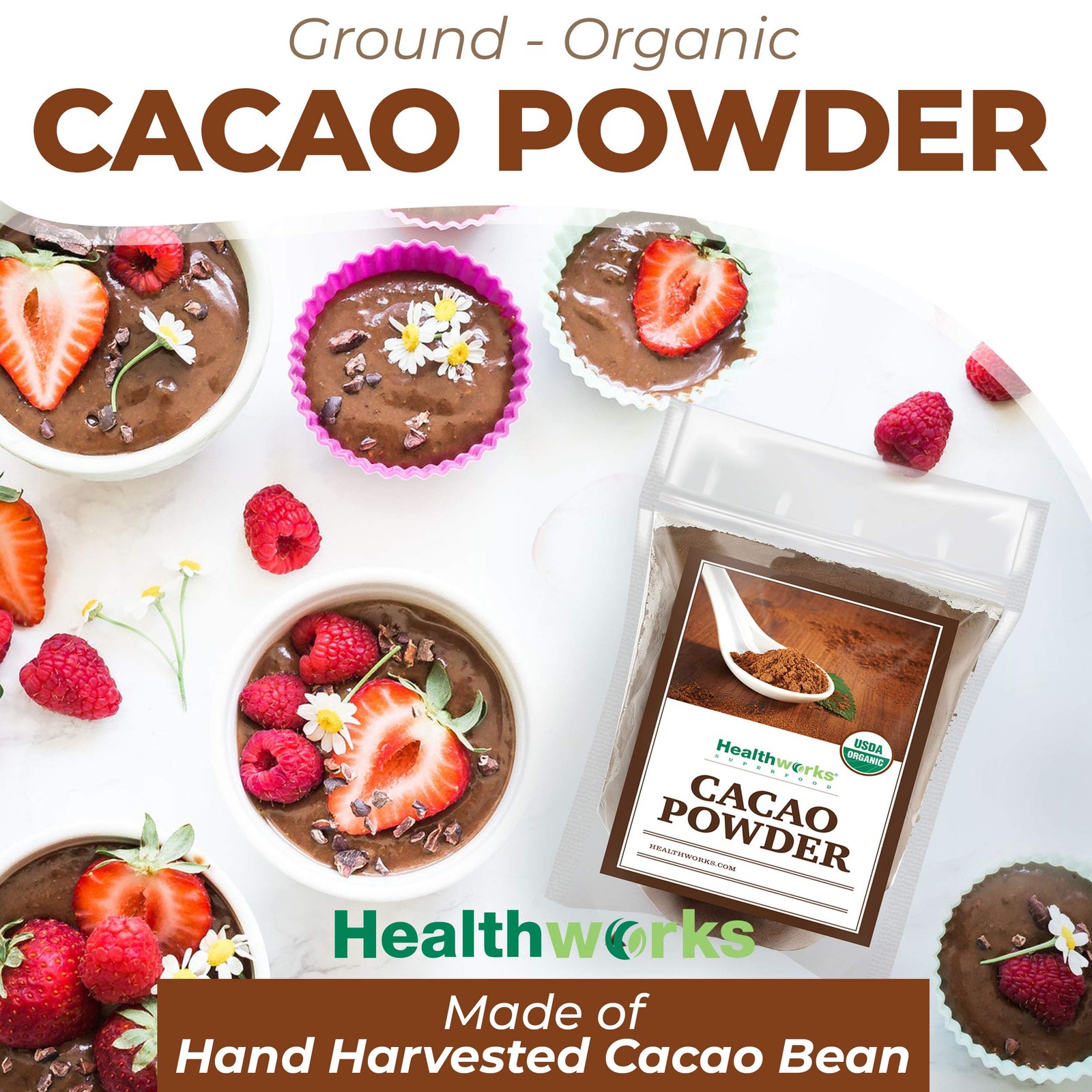 Healthworks Superfoods Organic Cacao Powder – 48 Oz / 3 3 Pound (Pack of 1)