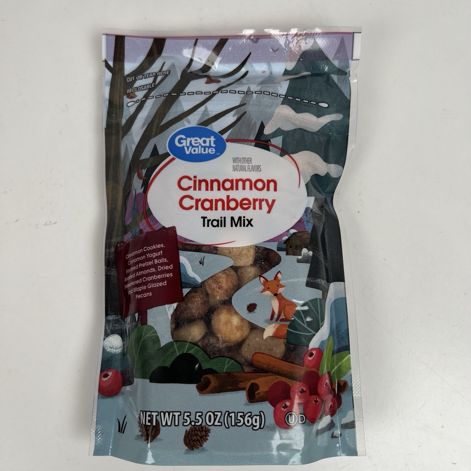 (6) Walmart Great Value Cinnamon Cranberry Trail Mix 5.5oz Bag Christmas Holiday