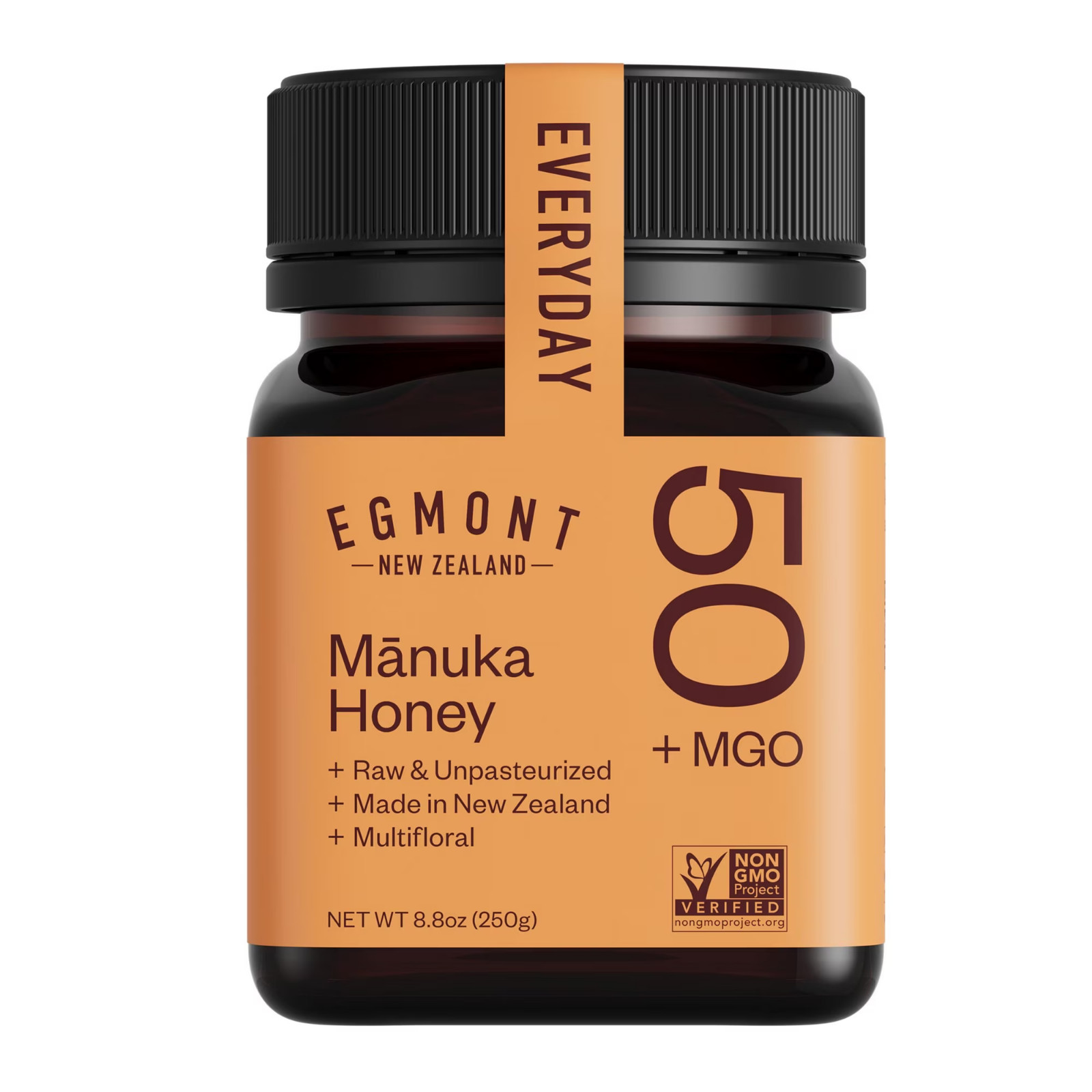 Egmont Raw Manuka Honey MGO 50+ – 100% Pure New Zealand Manuka Honey – Non-GMO