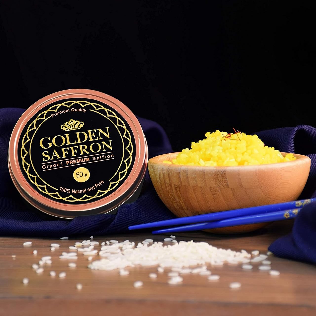 Golden Saffron, Finest Pure Premium All Red Saffron Threads, Grade A+ Super N…