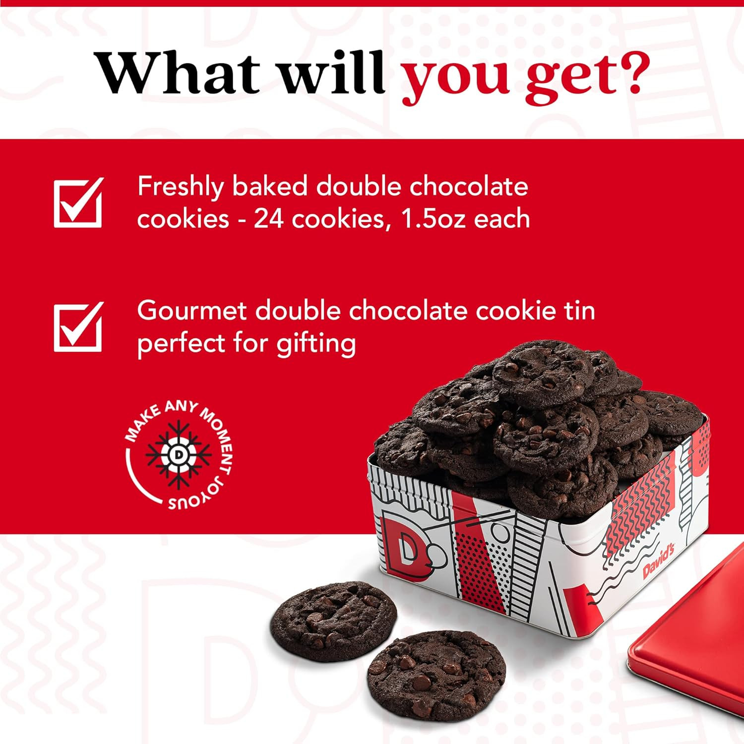 2Lbs Double Chocolate Chunk Fresh Baked Cookies – Handmade and Gourmet Cookies –