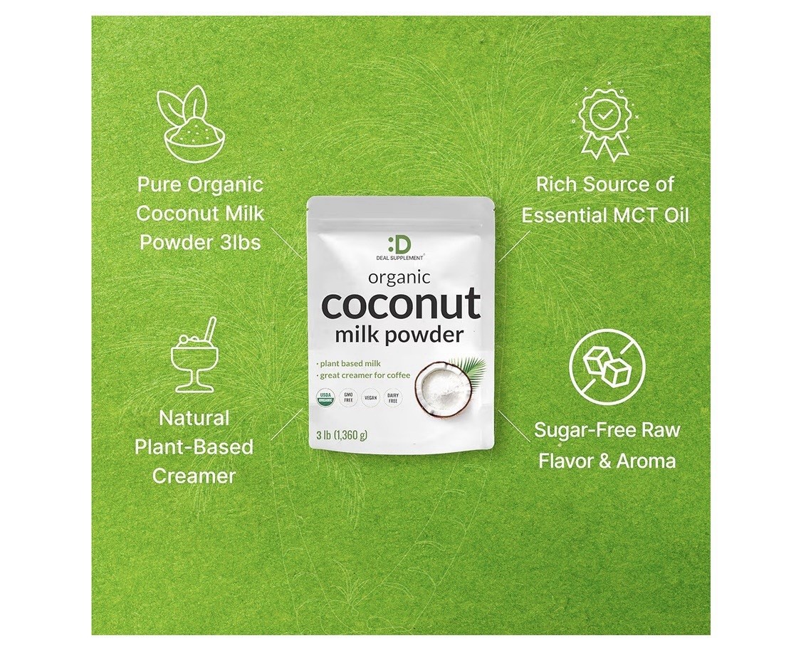 **BLOW OUT SALE** Organic Coconut Milk Powder 3 lb Plant Based Dairy Free