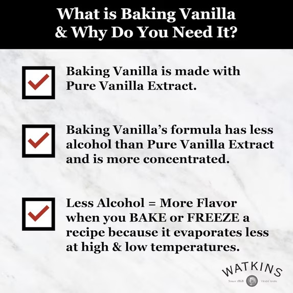 Watkins Original Gourmet Baking Vanilla, 8 fl oz – Rich Vanilla Flavor for Every