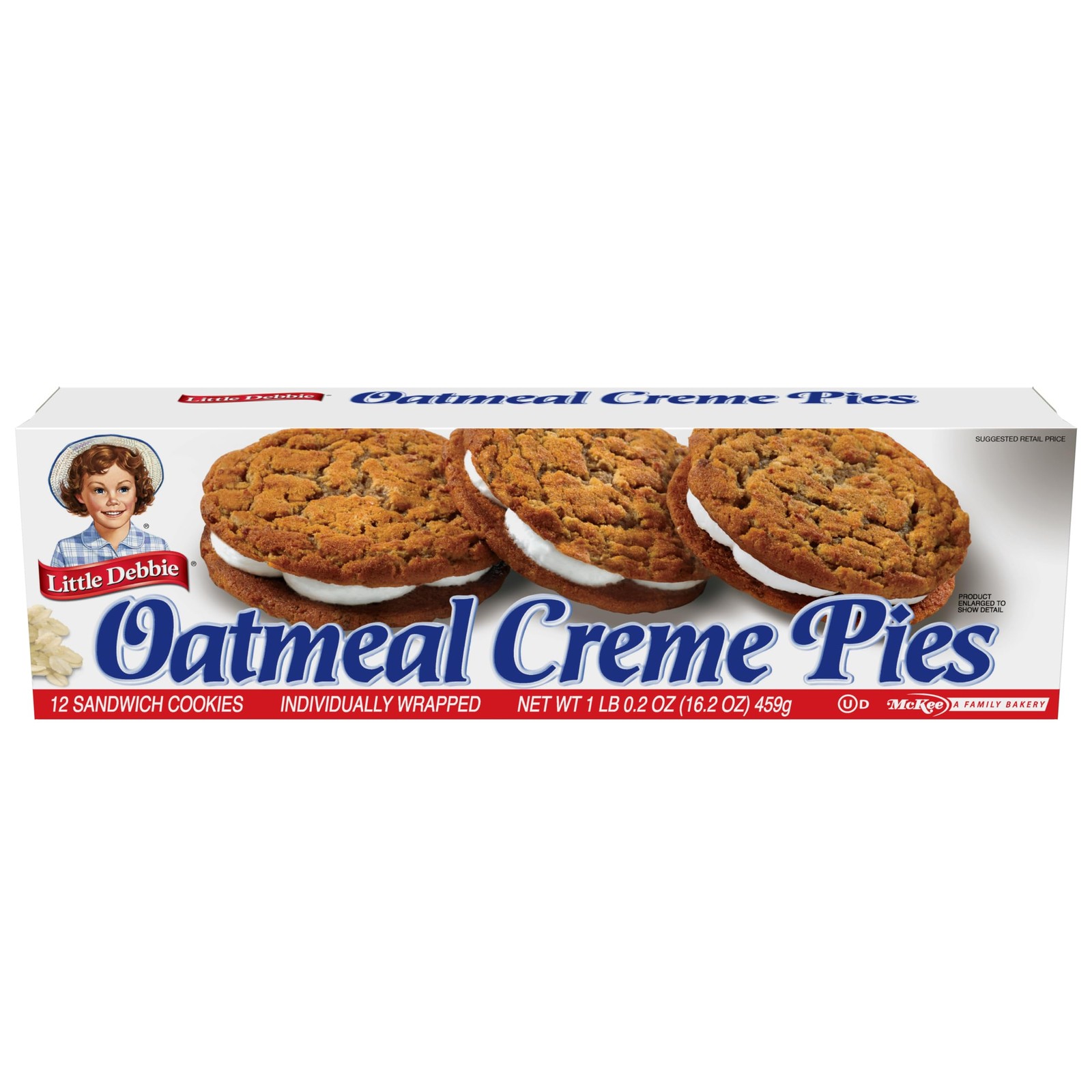 Little Debbie Oatmeal Crème Pies, 12 Individually 16.2 Ounce (Pack of 1)