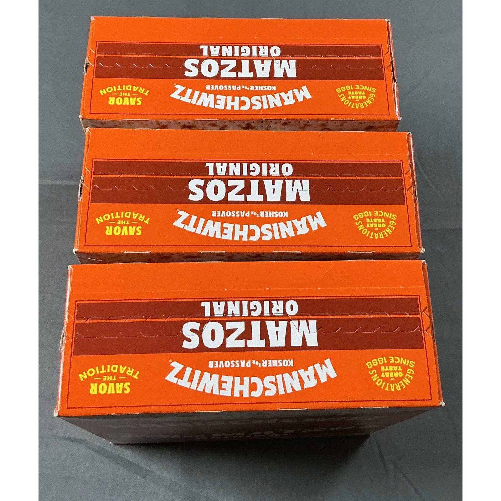 Manischewitz Original Matzos 16oz Passover Matzo Crackers Lot of 3 Boxes