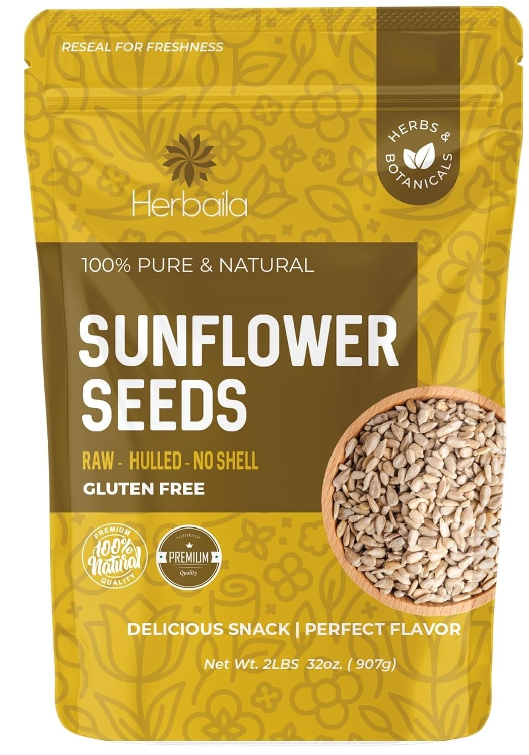 Sunflower Seeds Raw 2lbs – Unsalted to Eat – Shelled…