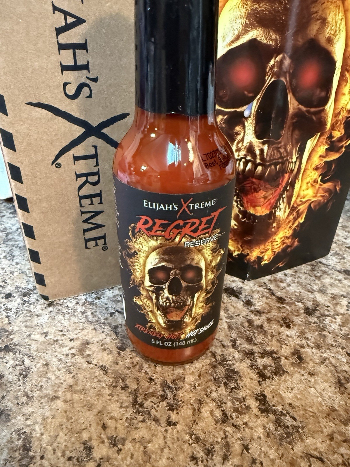 Elijah’s Xtreme Regret Reserve Hot Sauce – Carolina Reaper, Trinidad Scorpion, a