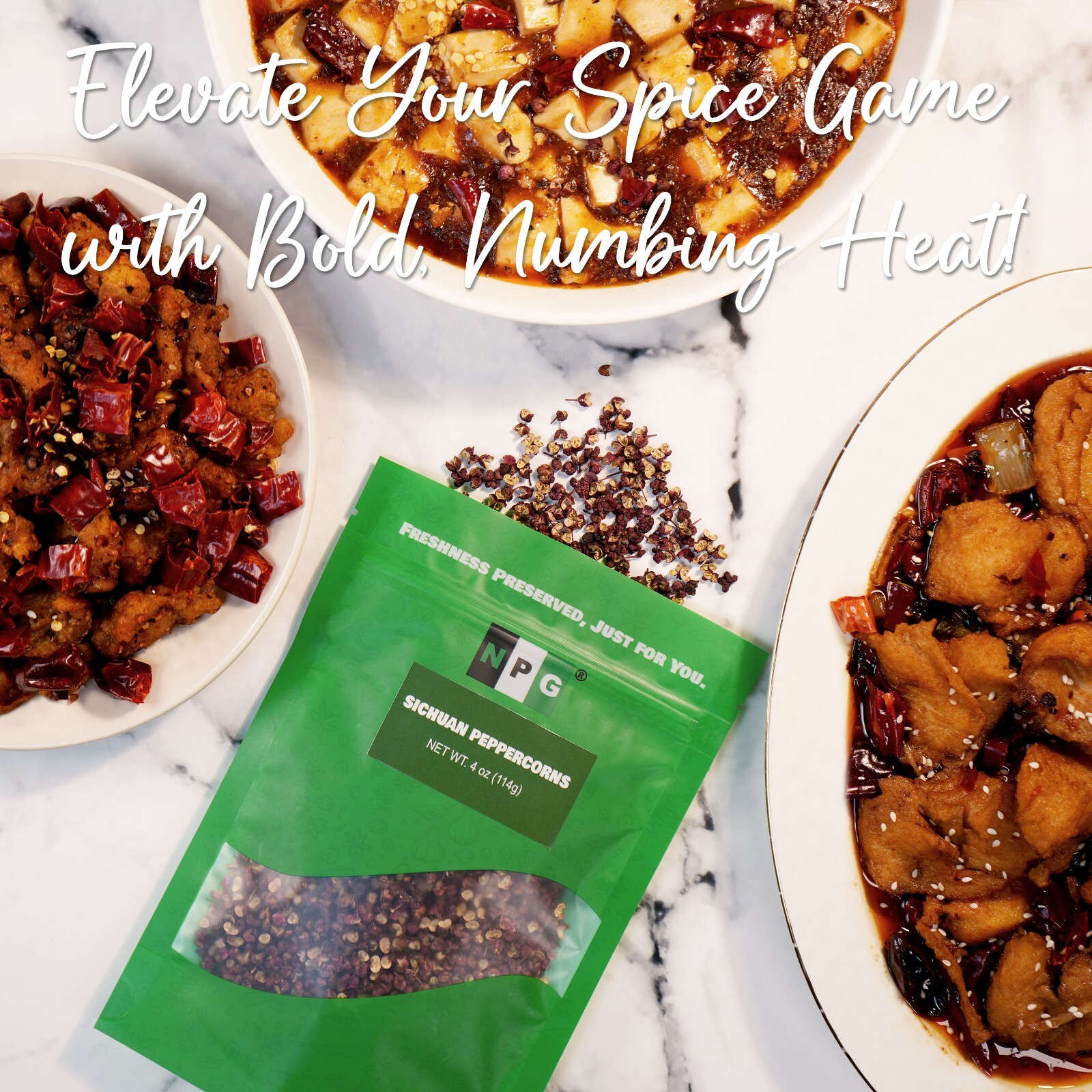 Premium Sichuan Red Peppercorns 4oz, A Mouth-numbing Szechuan Spices, Fresh