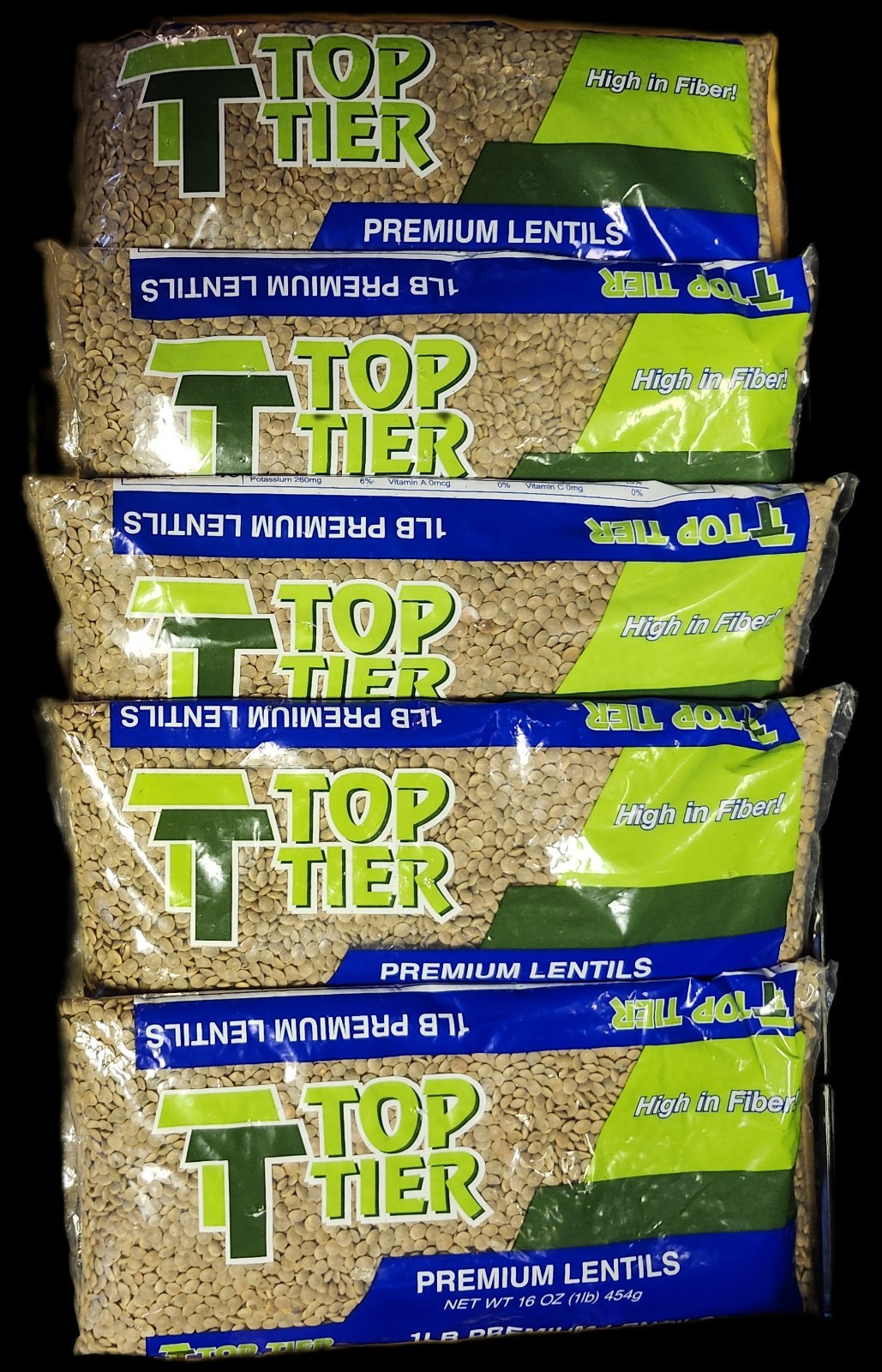 5 TOP TIER PREMIUM LENTILS (BEST BY 10/2027) 5 LB TOTAL FREE SHIPPING USA
