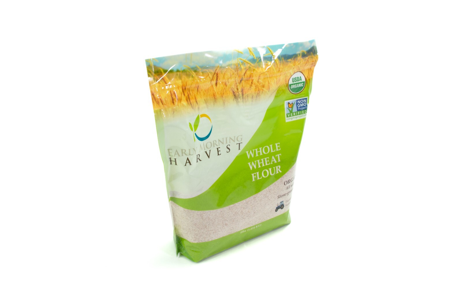Early Morning Harvest Organic Non-GMO Whole Wheat Flour – 4 Lb Bag