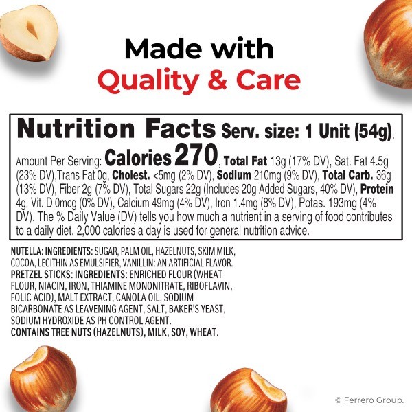 Hazelnut Spread with Pretzel Sticks – 19oz/10ct