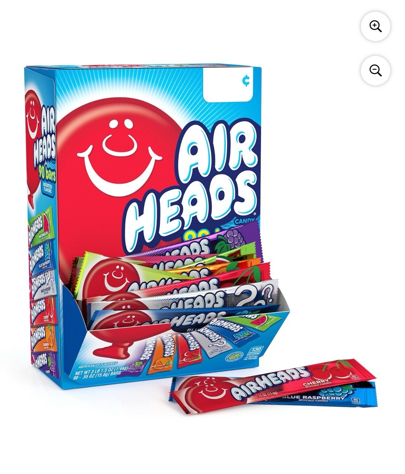 Candy Airheads Variety Packs Assorted Flavour Treats 0.55 oz., 90 ct. 3 lb
