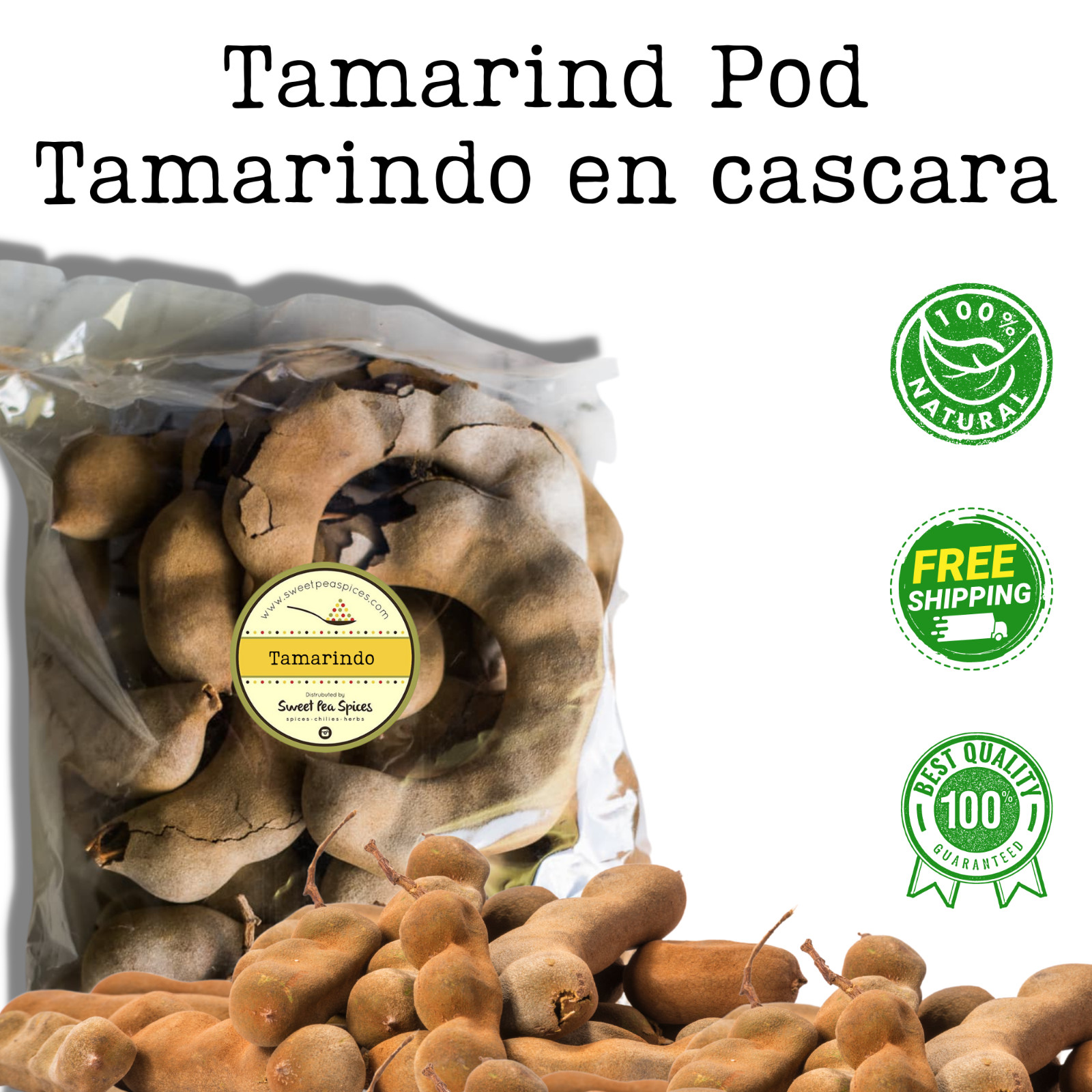 Tamarindo 1 lb – Tamarindo en cascara – Fresh Tamarind Pods – Agua de Tamarindo