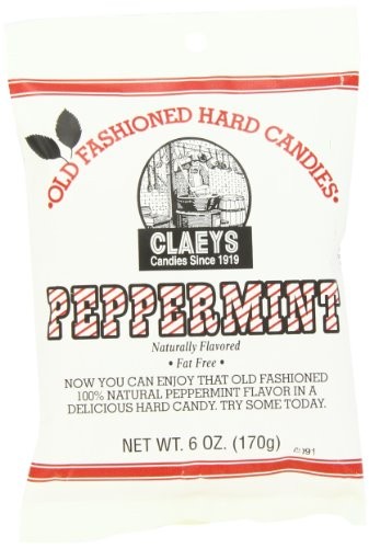 Claey’s Natural Peppermint Drops, 6-Ounce Packages (Pack of 12)