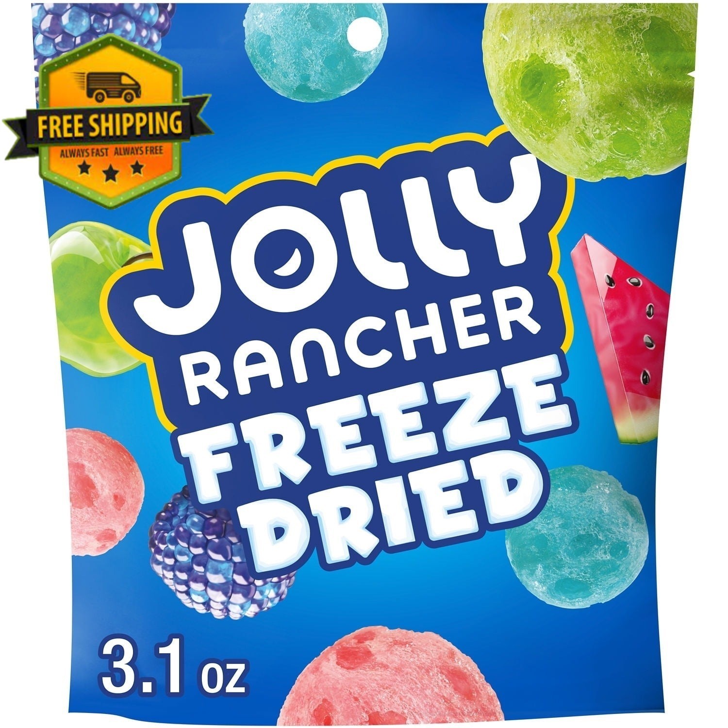 Jolly Rancher Freeze-Dried Original Fruit Flavored Candy – 3.1 oz Bag