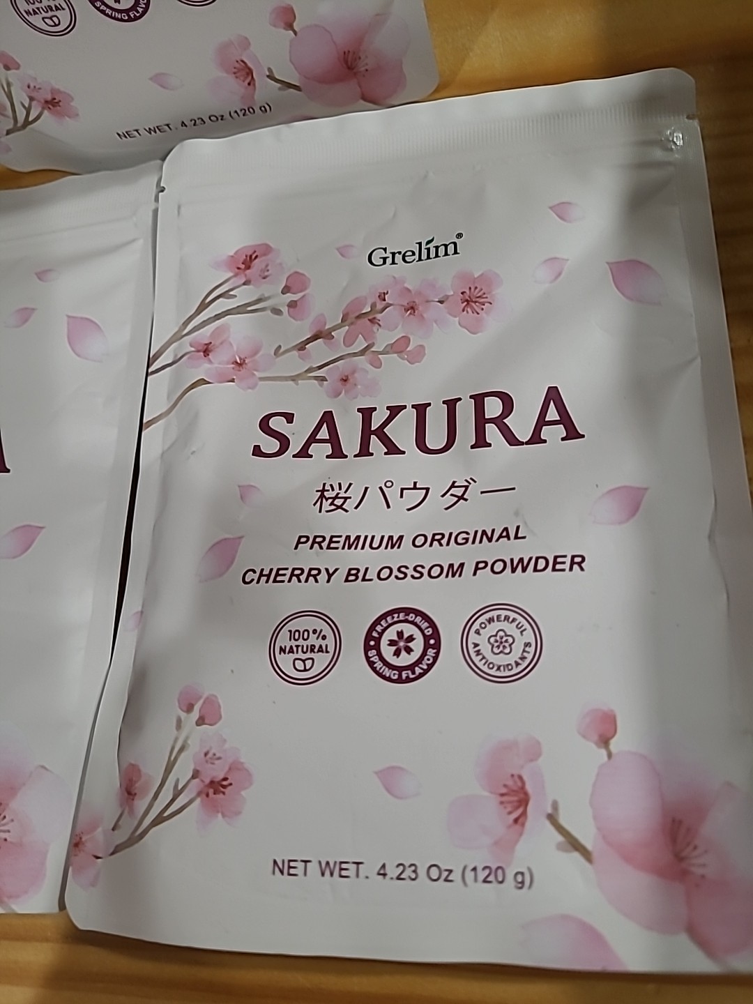 3X Grelim Sakura Premium Original Cherry Blossom Powder 4.23 oz Each Exp 12/27