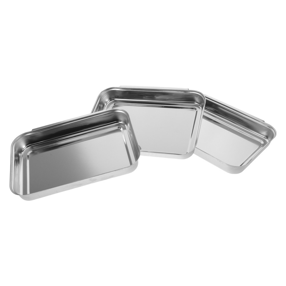 Breadcrumb Tray Set Chicken Breading Trays Food Coating Stainless Steel