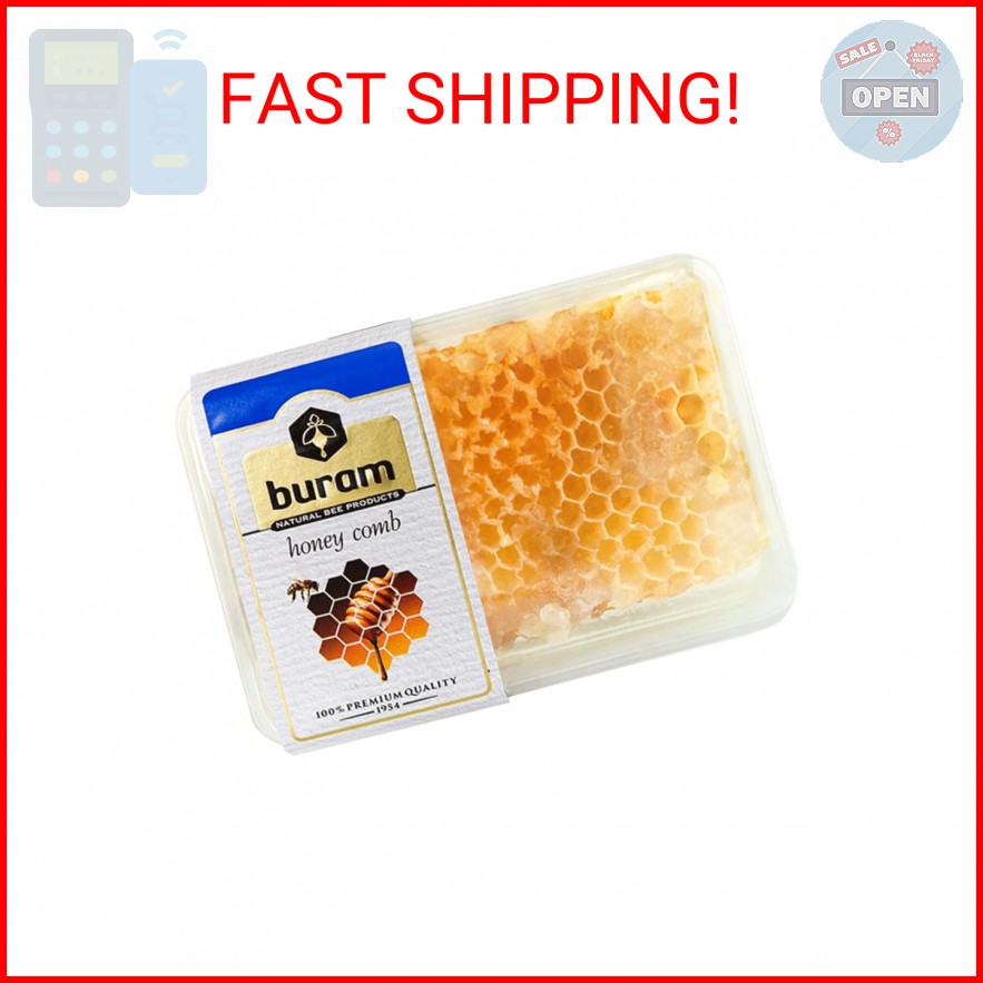 Buram Gourmet Raw Honeycomb | All-Natural | Pure Unfiltered | Edible Wax | No Ad