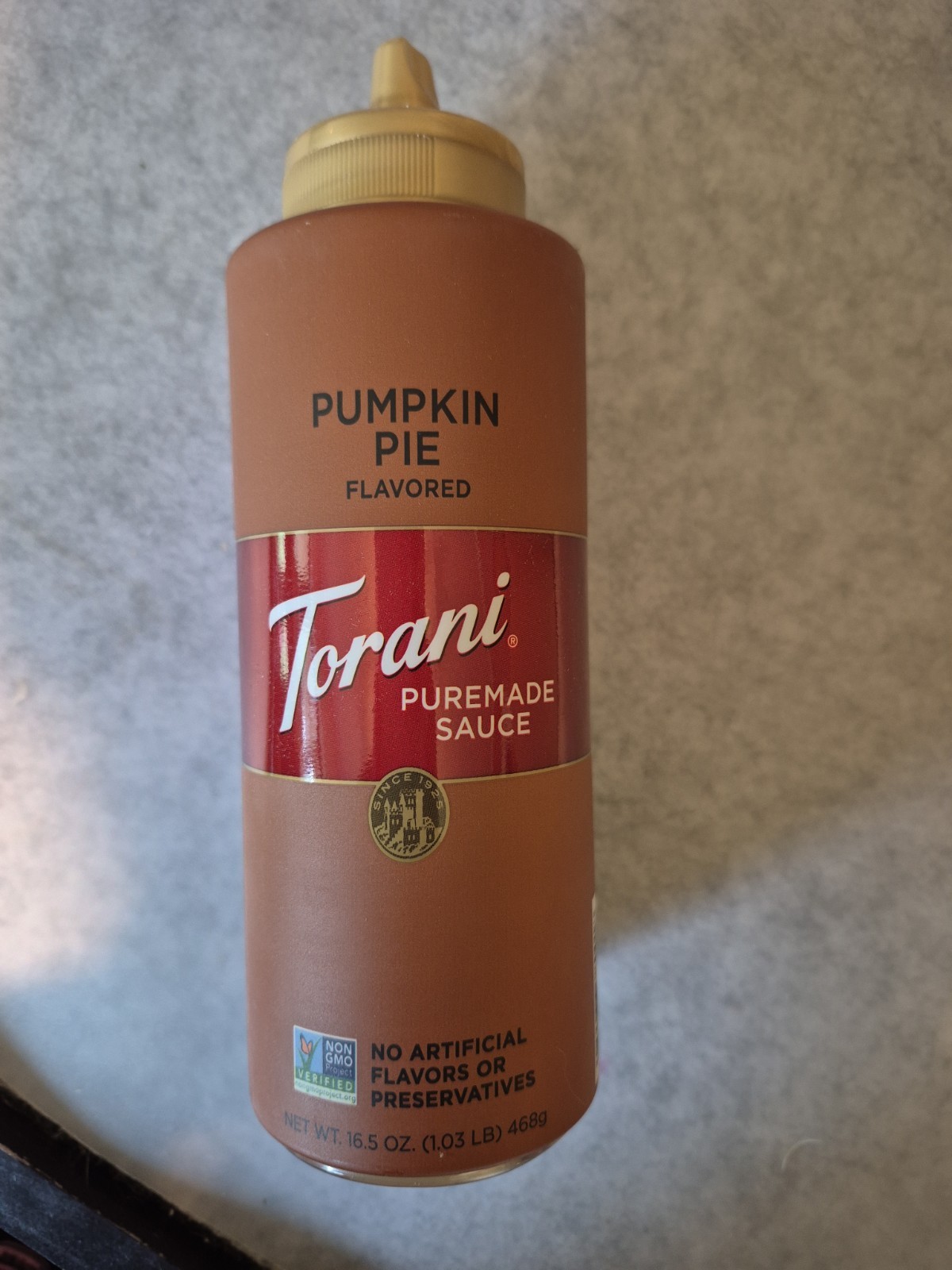 Torani Puremade Pumpkin Pie Sauce, 16.5 Ounces BB 6/30/26