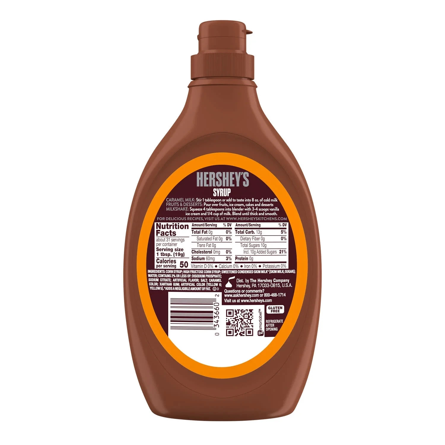 Hershey’s Caramel Flavored Syrup, Bottle 22 oz