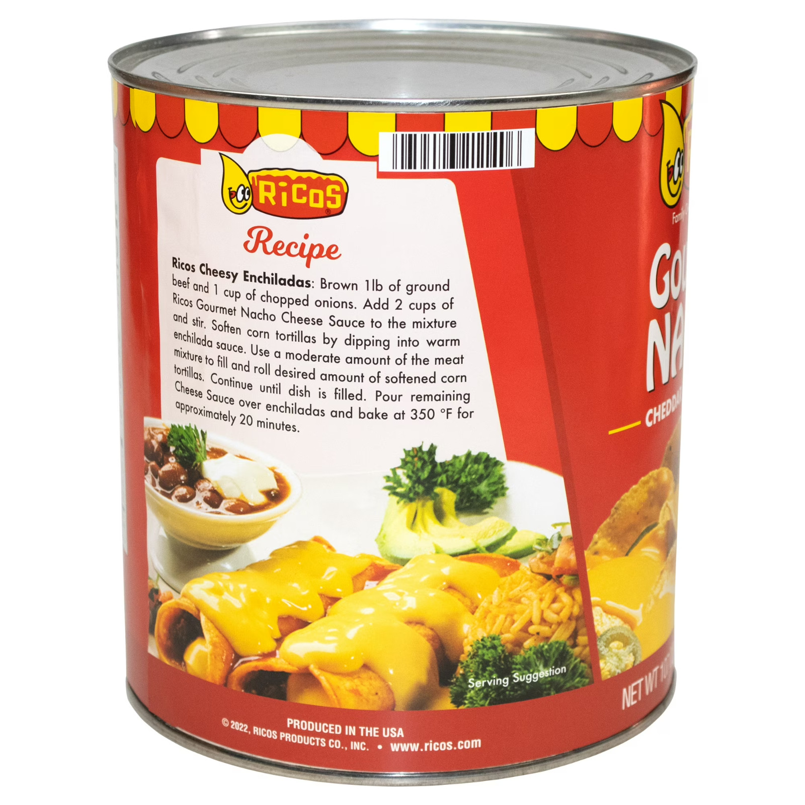 Ricos Gourmet Nacho Cheese Sauce 107 oz Ready-to-Serve Creamy Cheddar Dip..