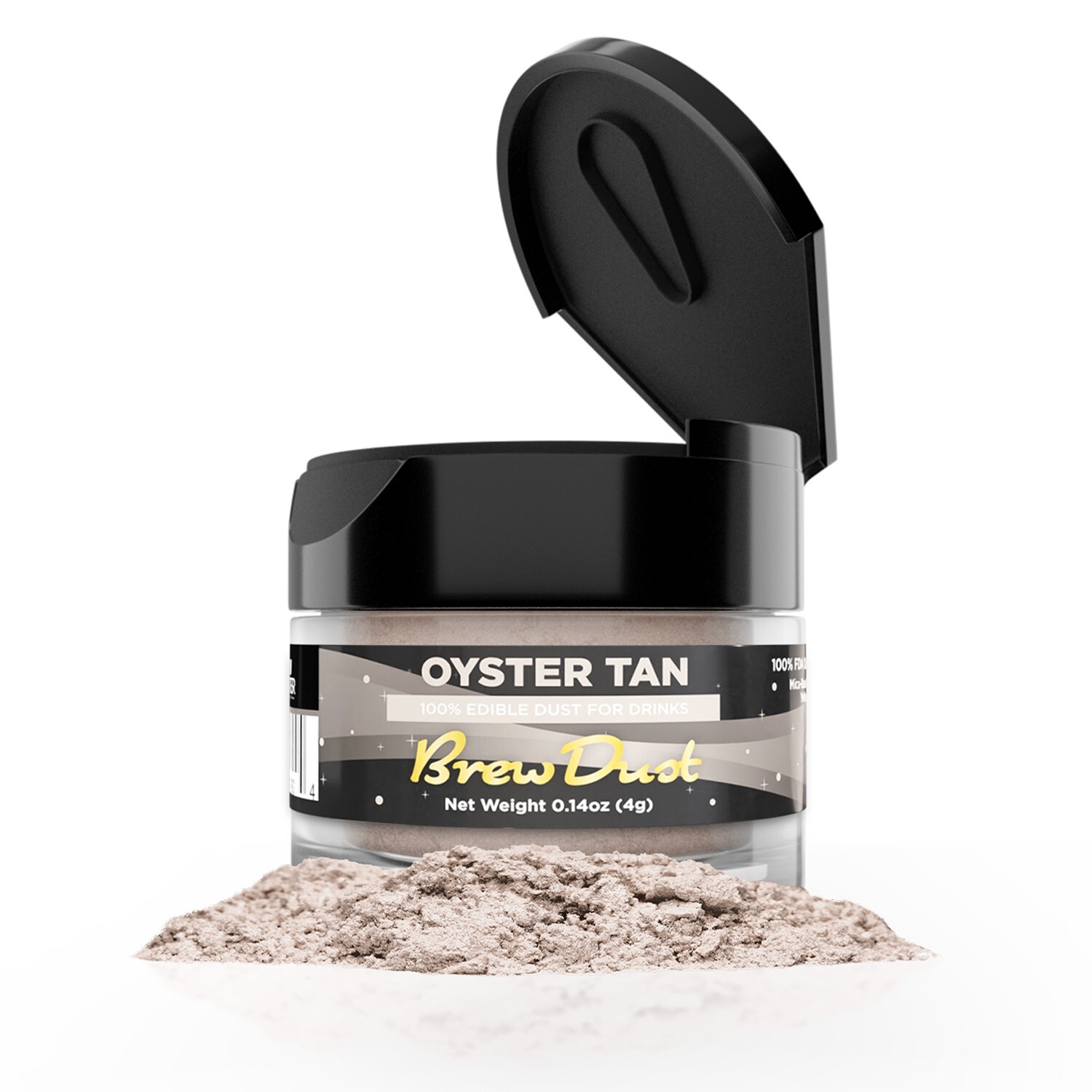 Oyster Tan Brew Dust 4g | Metallic Shimmer for Garnishes & Drinks 100% Edible