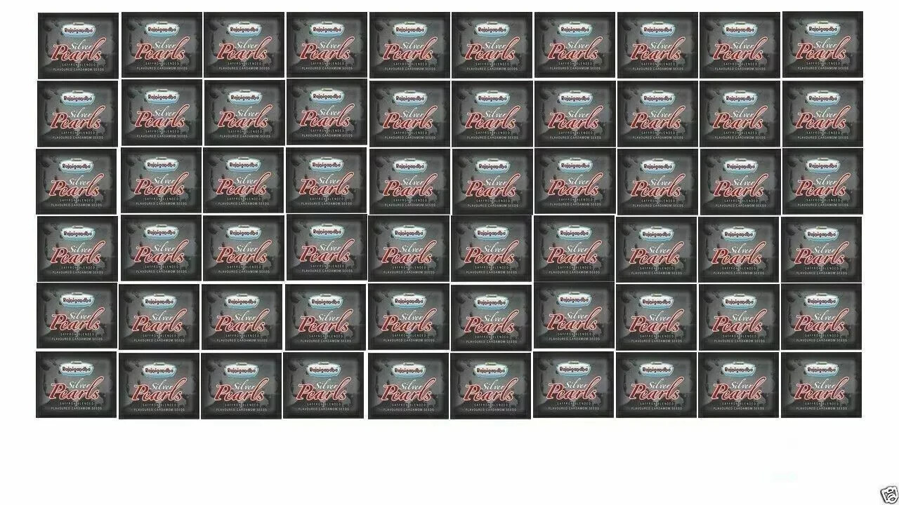Rajnigandha Silver Pearls 120 Pcs Saffron Blended Flavoured Elaichi Cardamom