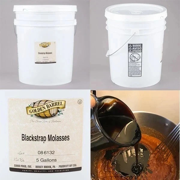 Golden Barrel Sulfur-Free Blackstrap Molasses 5 Gallon Pail Commercial Bulk USA