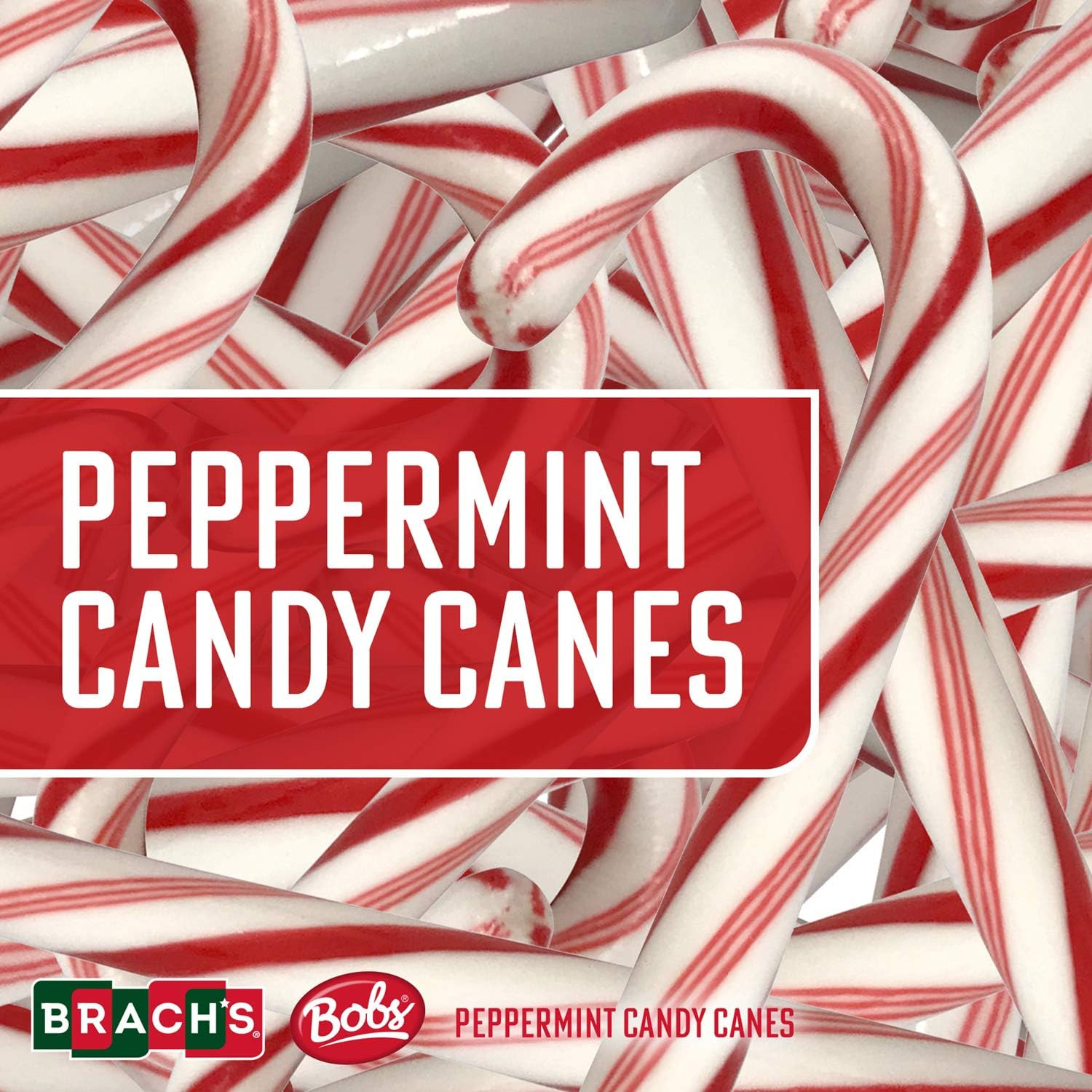 Brachscandy Canes Peppermint – Individually Wrapped Bulk Christmas Candy Canes –