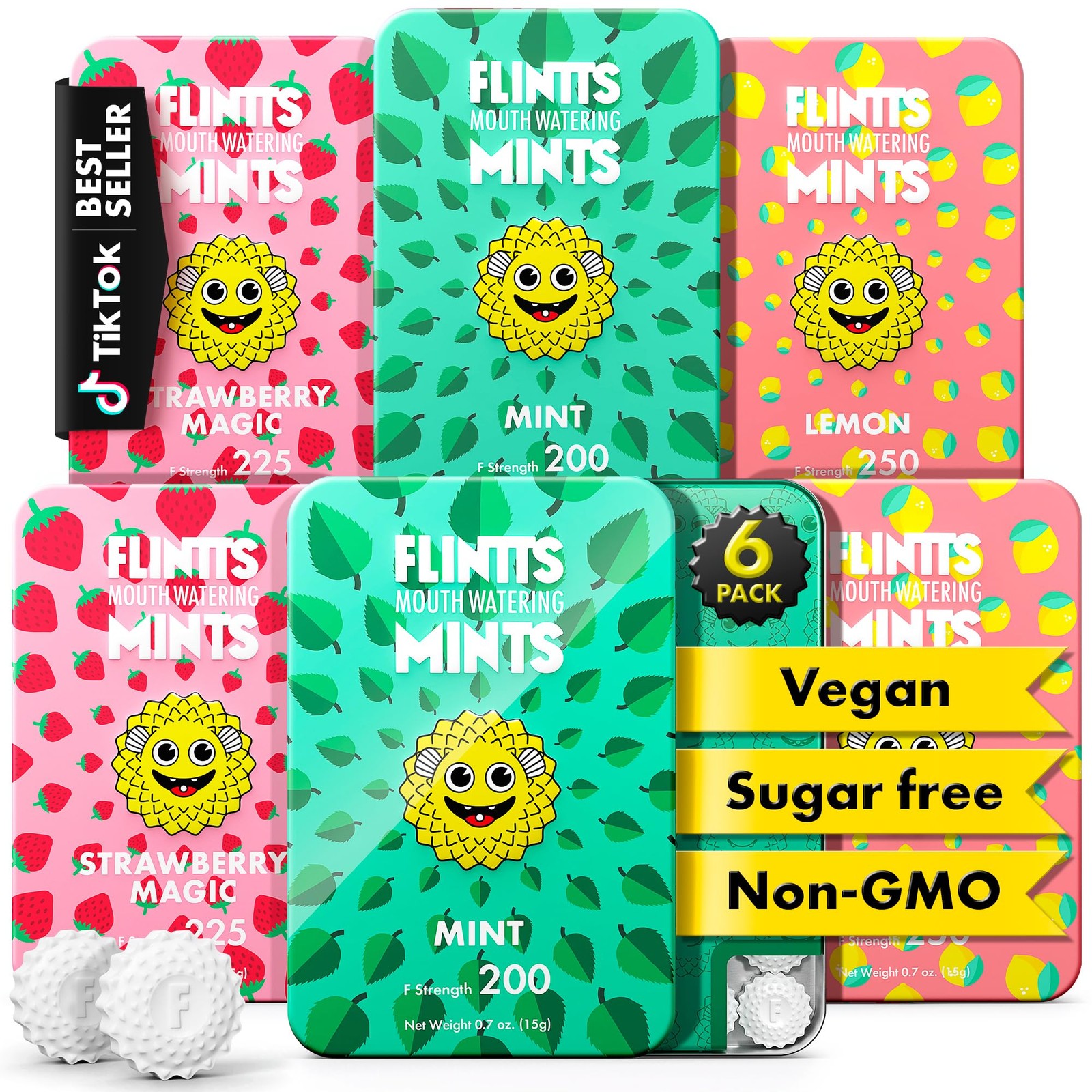 After Party Pack Sugar Free Mouthwatering Mints Dry Mouth Relief Vegan Oral