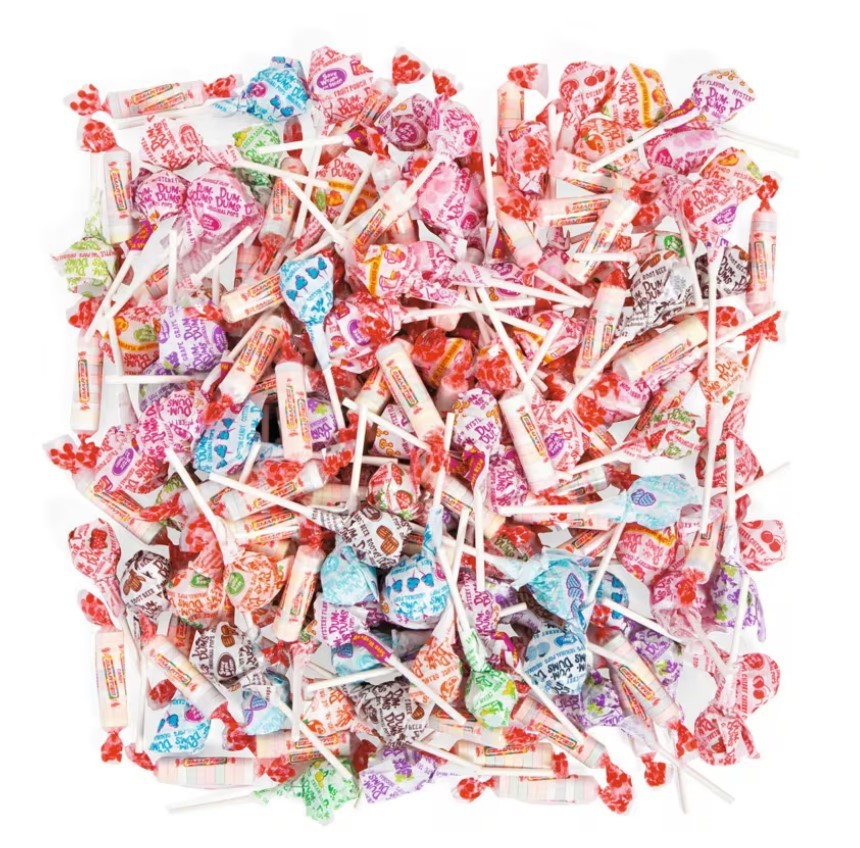 Bulk Candy Mix Dum Dums Lollipops & Smarties 200 Count 2 lb Bag Party Favor