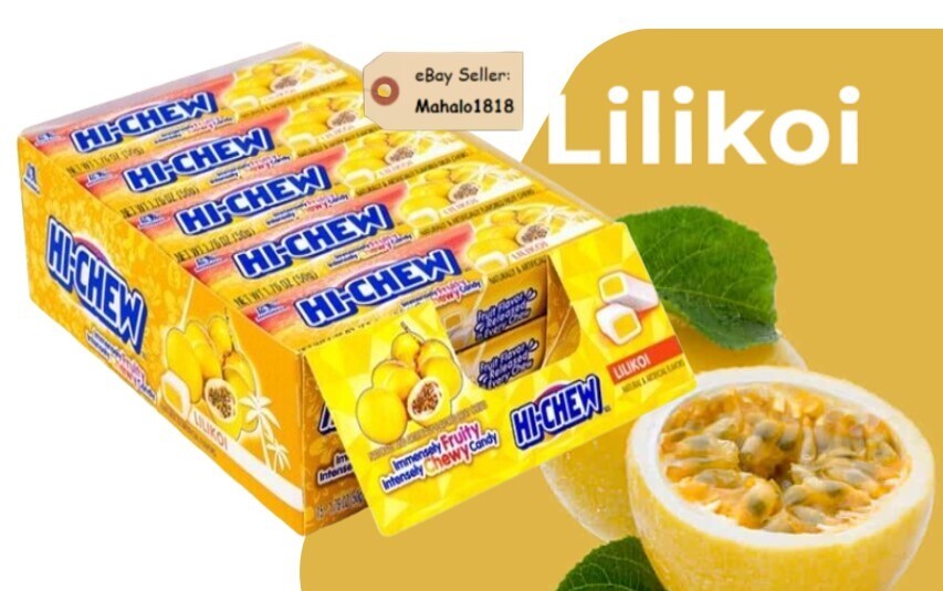 🌺Hawaii Lilikoi-passion Fruit-Hi Chew Morinaga Chewy Candy 1.76 oz (Pack of 15)