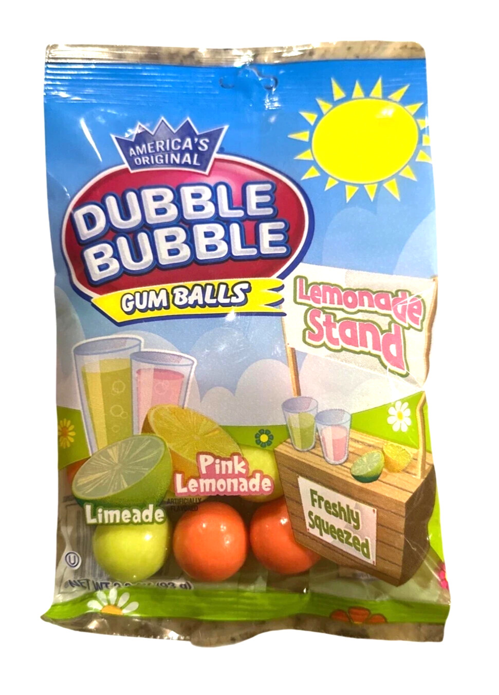 America’s Original Dubble Bubble 3.3oz LEMONADE STAND Gum Balls Summer BB 3/2027