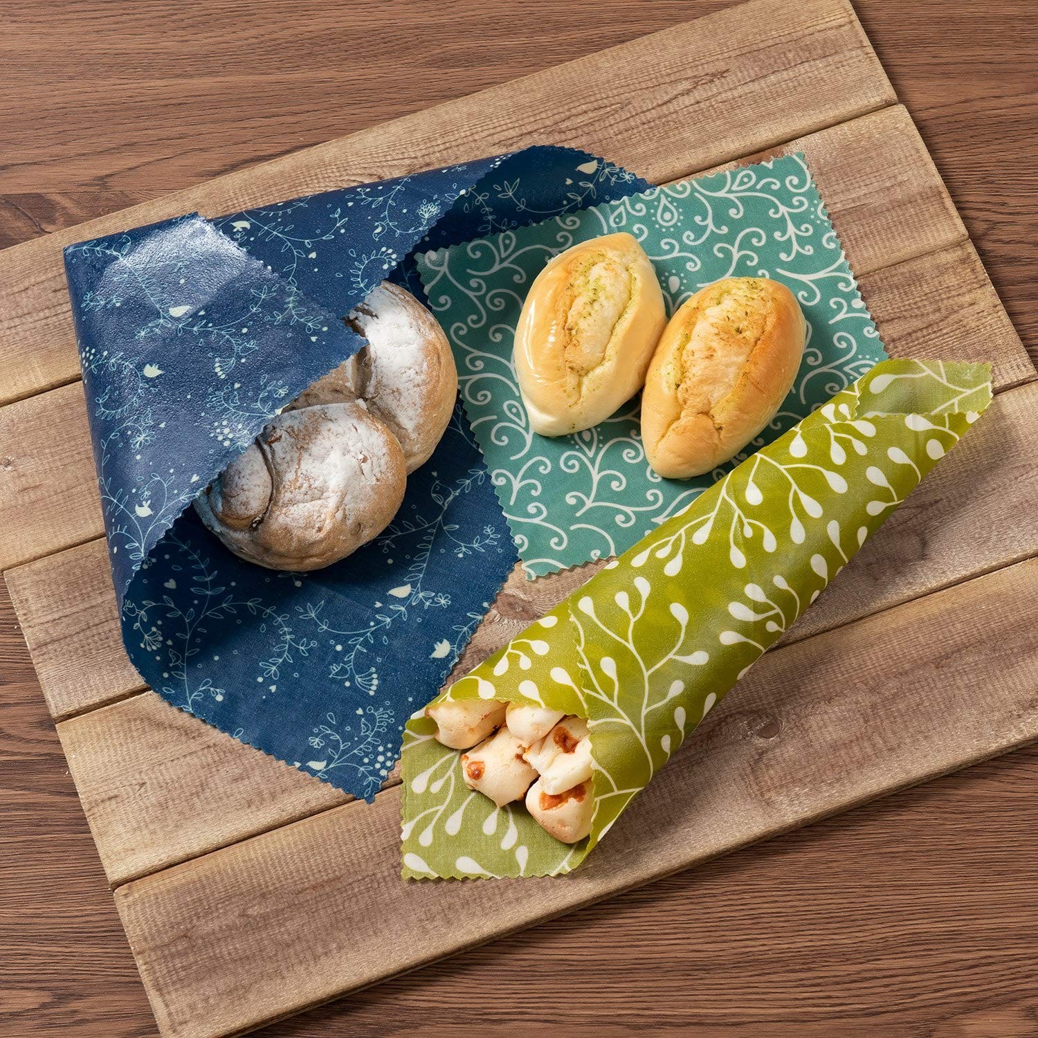 Reusable Beeswax Food Wraps – Assorted 9 Packs, Reusable, Plastic-Free Food S…