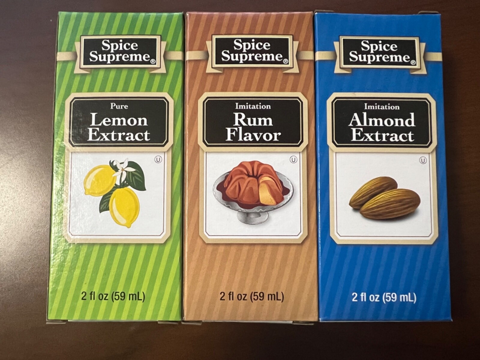 Spice Supreme® IMITATION ALMOND EXTRACT- Rum Flavor – Lemon Extract USA Made