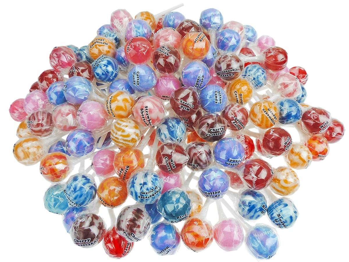 Change Maker Mini Cream Swirl Lollipops, 100 Count – Safe & Fun Treats for Kids