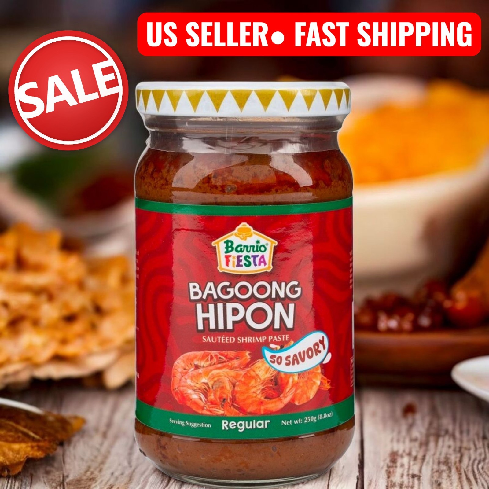 Bagoong Hipon Regular Barrio Fiesta Sauted Shrimp Paste Regular 250g Philippines
