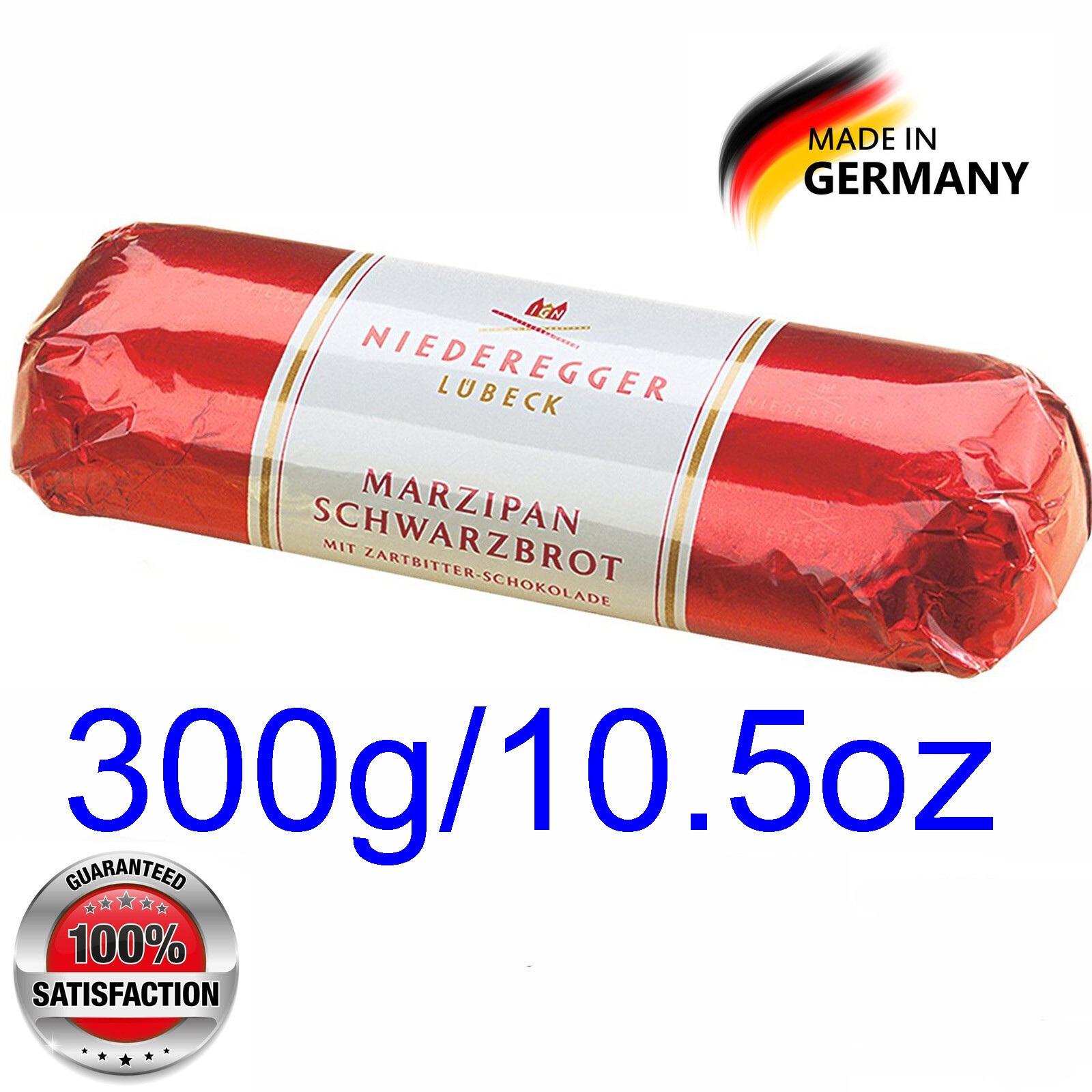 Niederegger @ Marzipan Schwarzbrot Finest Bar in the Market 300g/10.5oz 09/2026