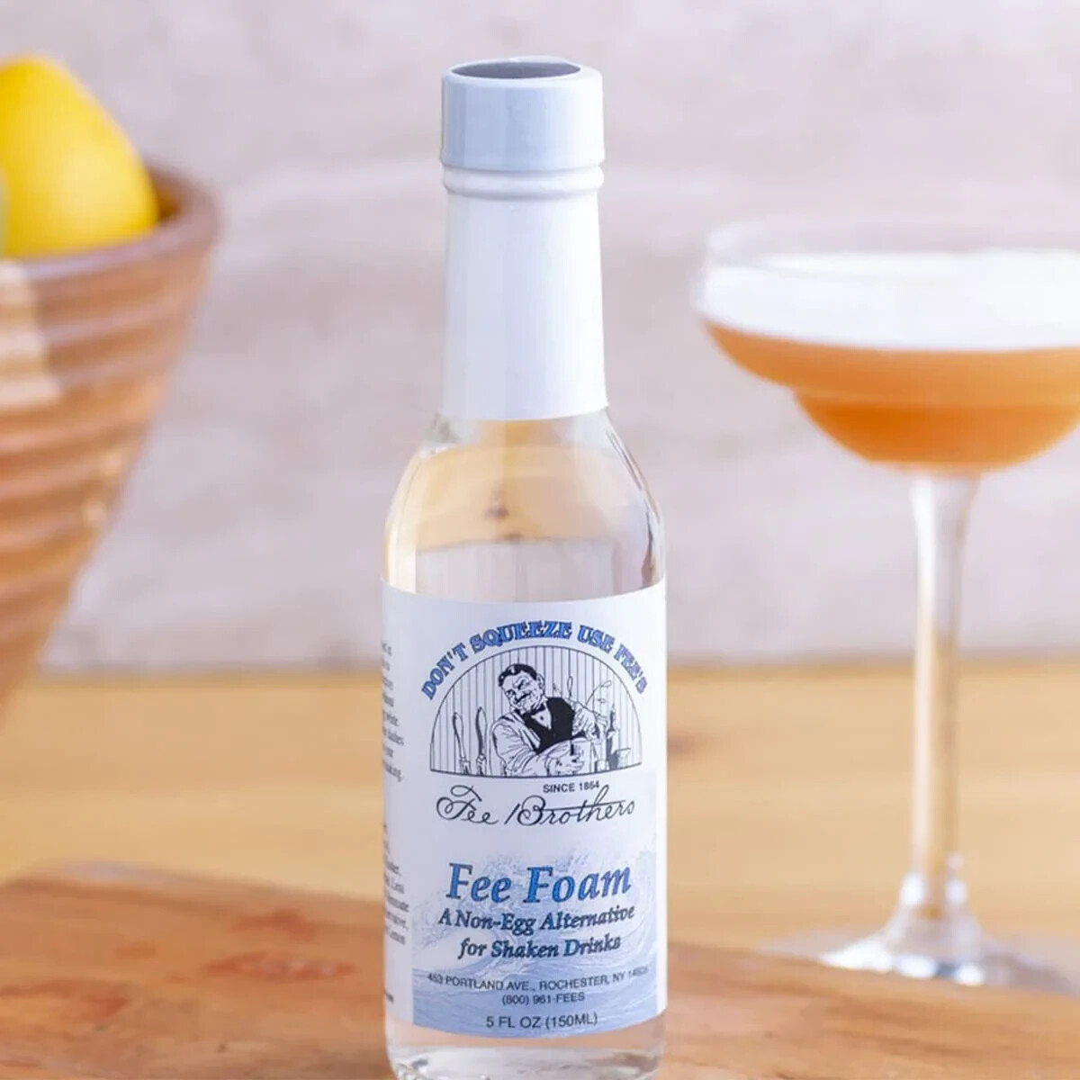 Fee Brothers Fee Foam Cocktail Foamer! Egg White Substitute Drink Froth Topper