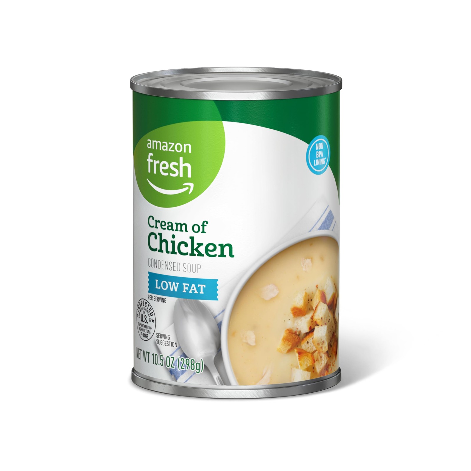Amazon Fresh, Condensed Low Fat Cream of Chicken Soup, 10.5 Fl Oz (Pack 1)