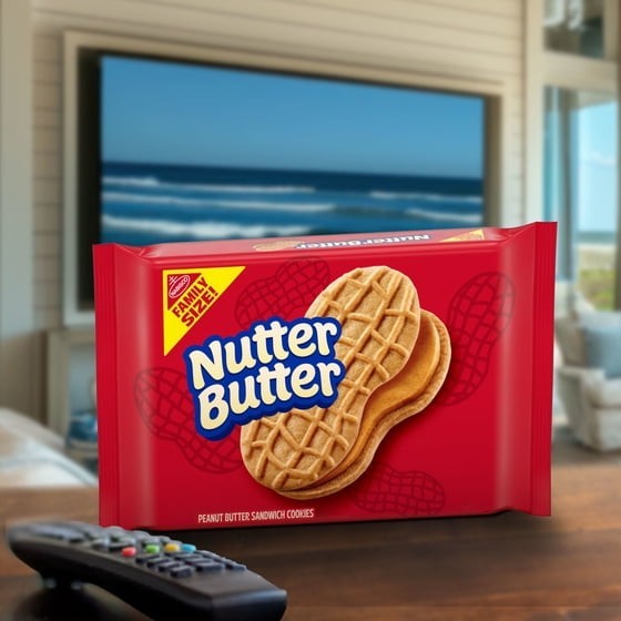 NUTTER BUTTER Peanut Butter Sandwich Cookies, Family Size, 16 oz