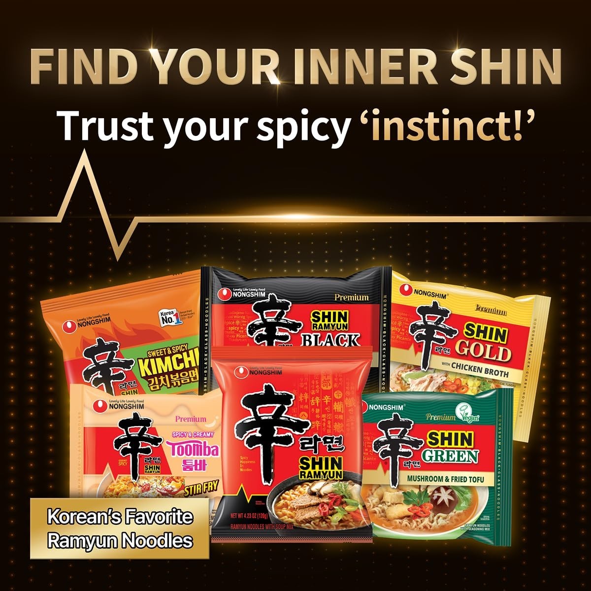 Spicy Shin Ramyun Noodles, Rich Beef Flavored Broth, 20-Pack