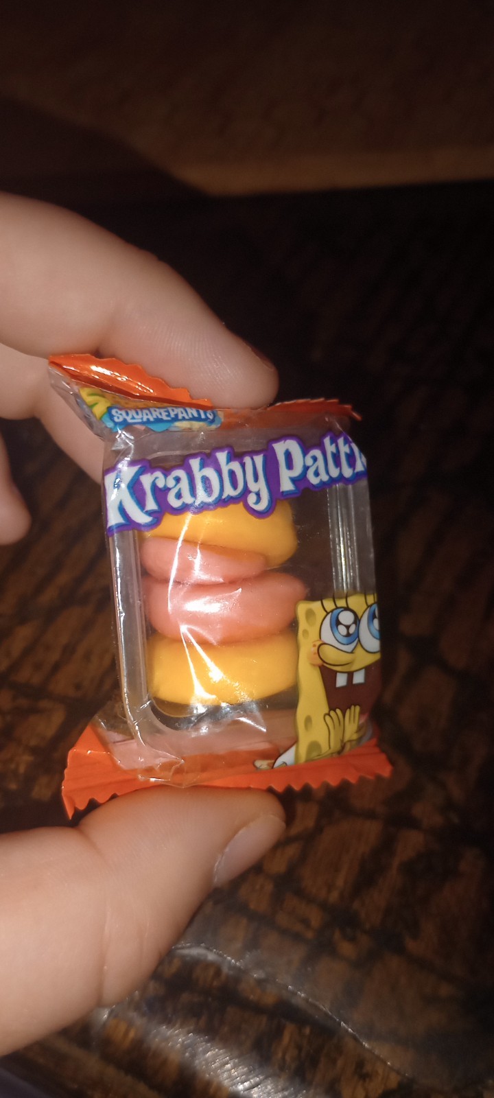unopened Defect krabby patty gummy