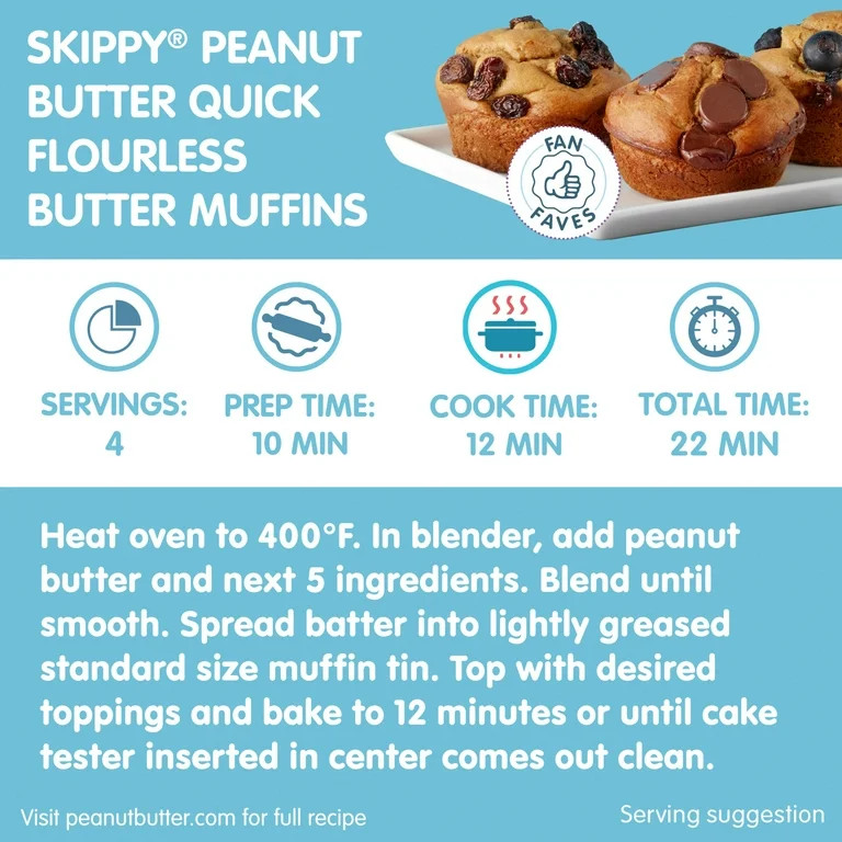 SKIPPY SUPER CHUNK Peanut Butter, 7 g Protein Per Serving, Shelf-Stabl, 40 oz