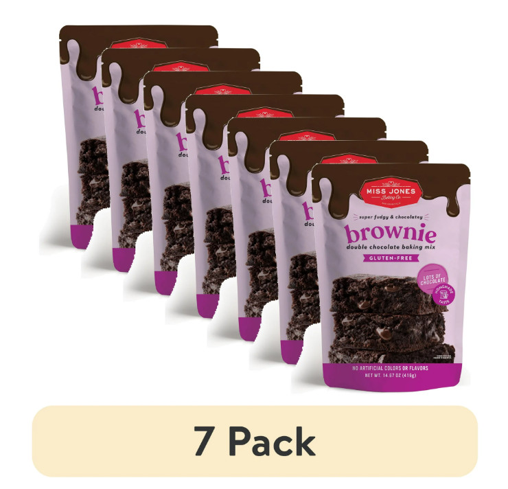 Miss Jones Gluten Free Double Chocolate Brownie Mix, 7-Pack