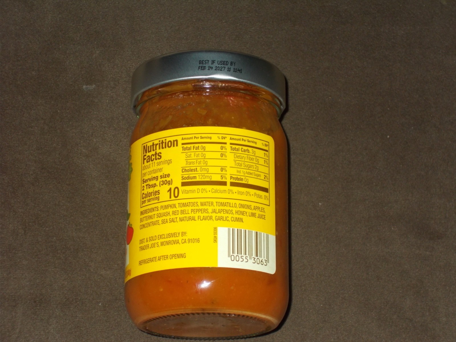 Trader Joe’s Fall Harvest Salsa 12 oz Best by 2/24/27