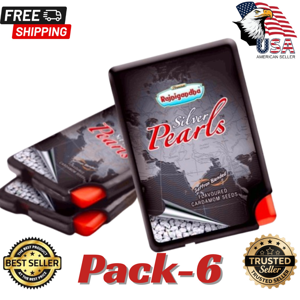 Rajnigandha Silver Pearls USA PACK 6 Saffron Blended Seed Mouth Fresh Free Ship