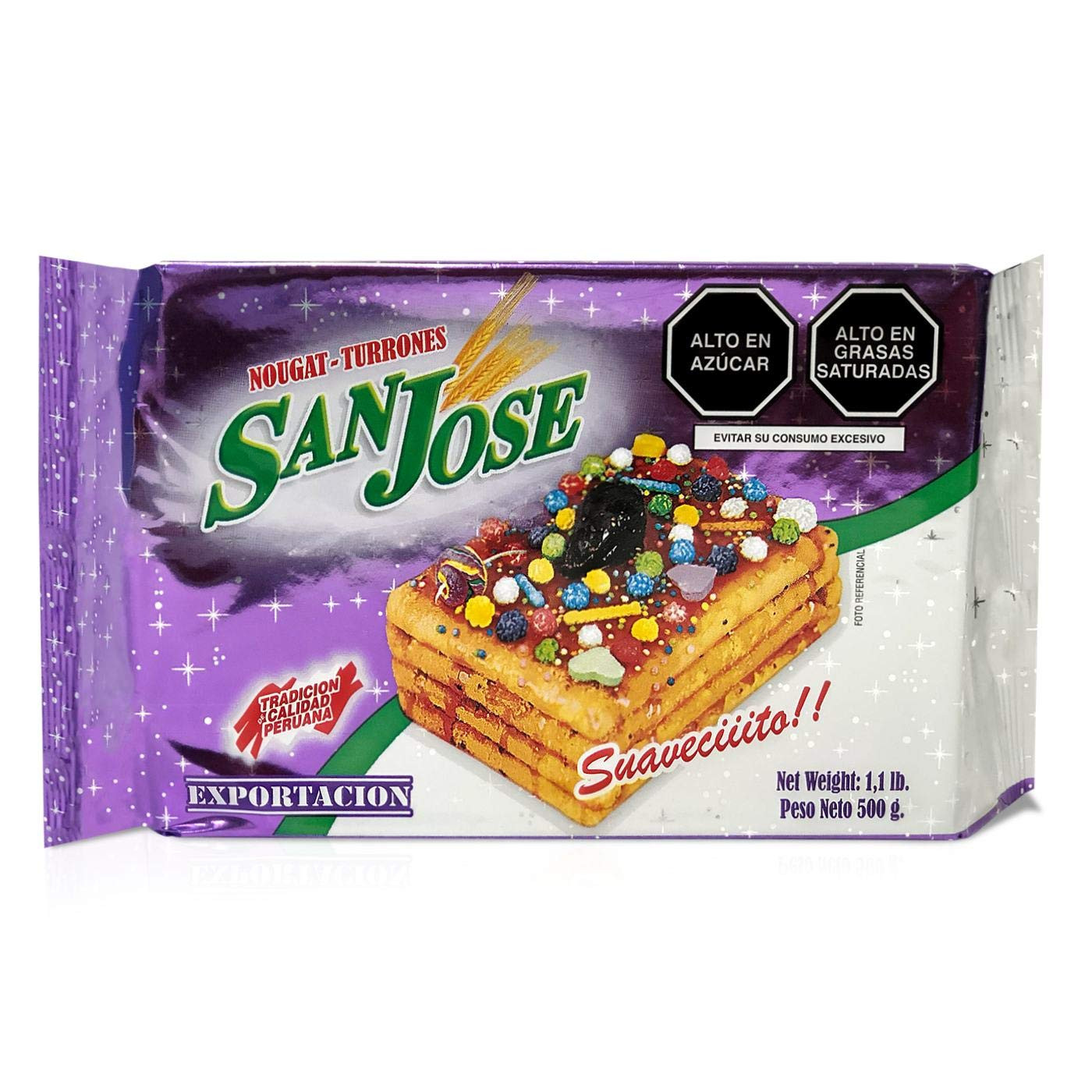 Turrón Peruano (Peruvian Nougat) by San José 500 gr (1.1 lb) |