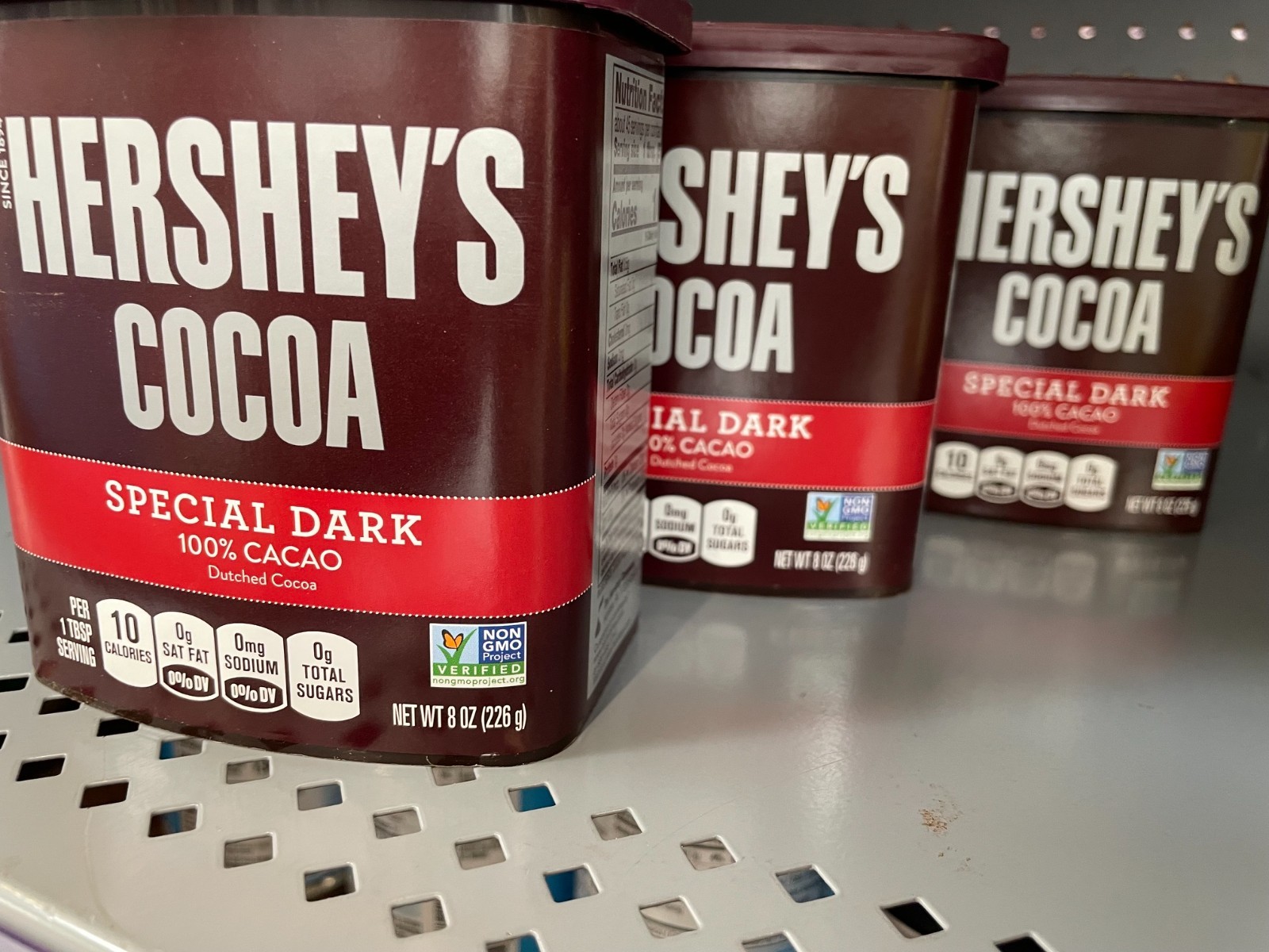3 Pack Hershey’s Special Dark Dutched Cocoa Powder 8 oz 100% Cacao Gluten Free