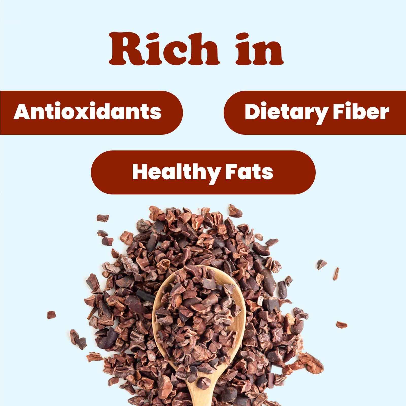 Organic Sweet Cacao Nibs – Non-GMO, Kosher, Lightly Sweetened with Coconut Sugar